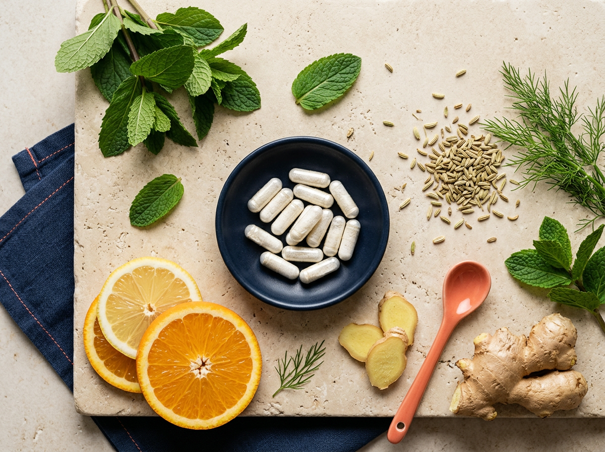 Natural ingredients associated with digestive wellness